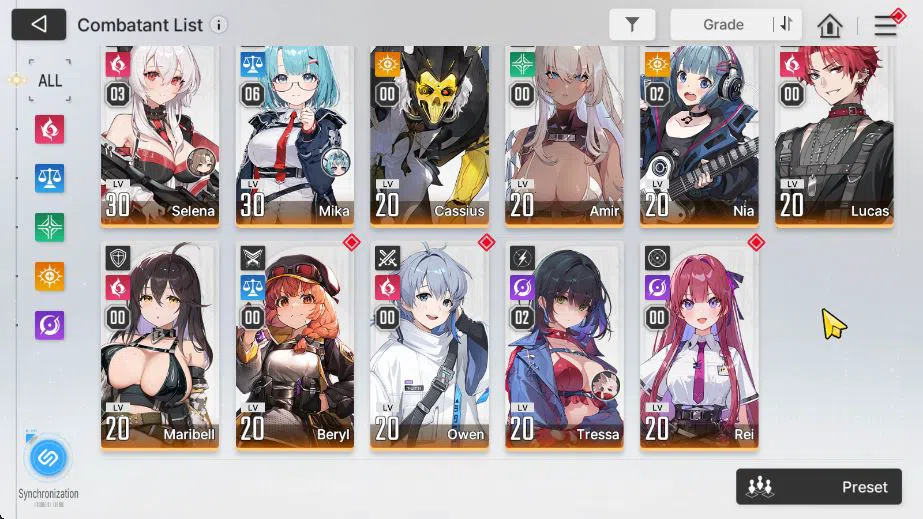 Chaos Zero Nightmare Accounts GLOBAL Lv36|4k CRY 6 SSR[NarjaM1,Chizuru,Hugo,MeiL image 4