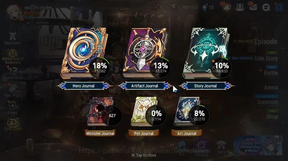 Epic Seven Accounts GLOBAL UNVERIF|New Era|4 ML(TE Kayron, ALaika, RRo image 3