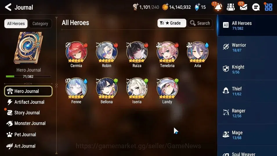 Epic Seven Accounts GLOBAL UNVERIF|New Era|4 ML(TE Kayron, ALaika, RRo image 7
