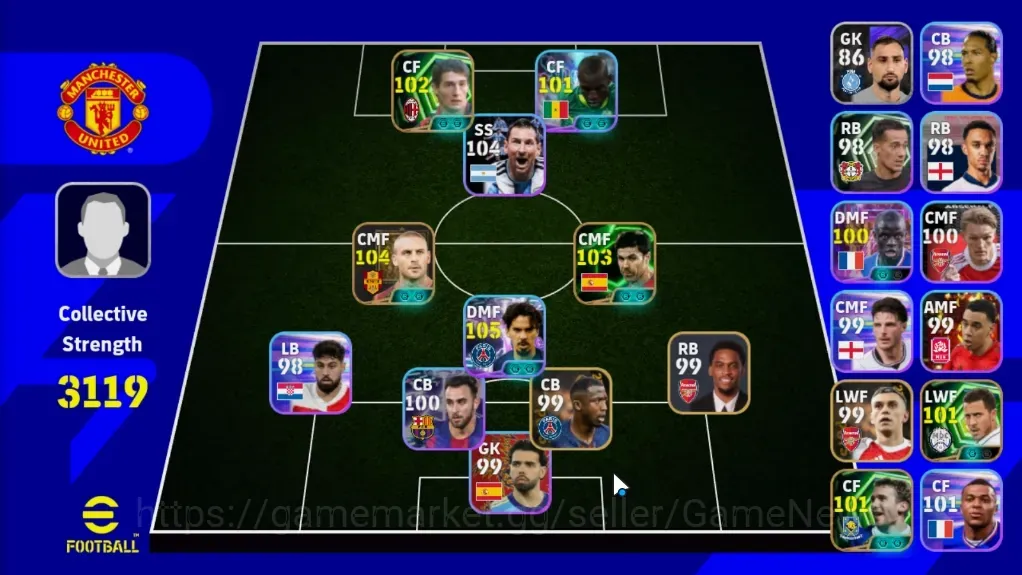 eFootball Accounts Legends & Iconic Players Android|Power 3119|6 Epic(Daniele De Rossi,Xabi Alonso,Massaro,etc)|5 1