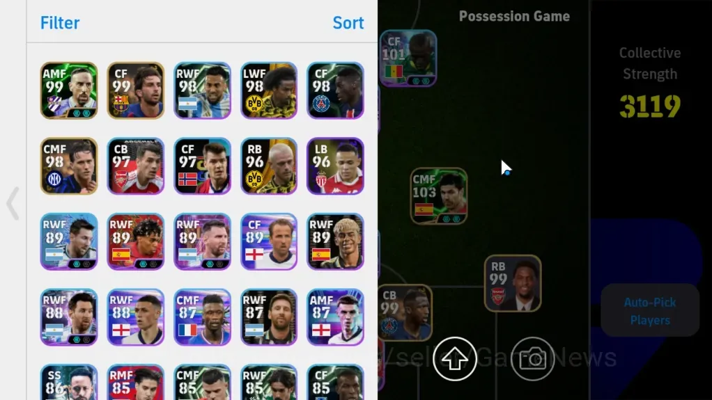 Buy eFootball Accounts - Android | Power 3119 | 6