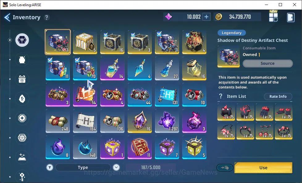 Solo Leveling: ARISE Accounts 585K Power|18SSR| Water Cha Hae-InA7+SignA4, Alici image 13