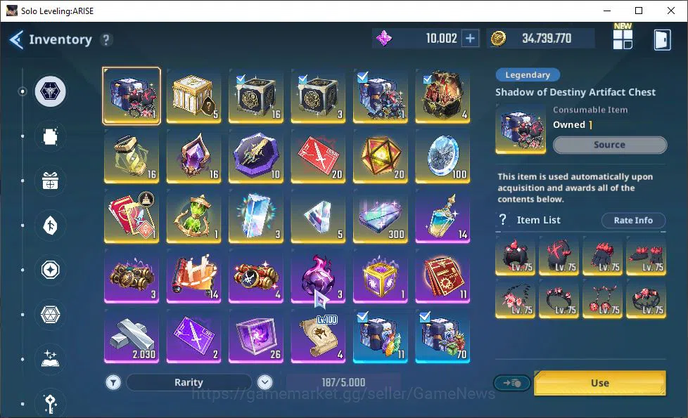 Solo Leveling: ARISE Accounts 585K Power|18SSR| Water Cha Hae-InA7+SignA4, Alici image 14