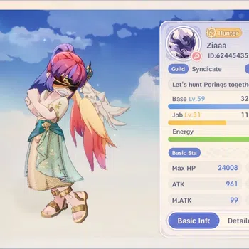 Ragnarok: The New World Accounts Sv Valkyrie |Unverif Email|Lv.56 Wizard, Ready Raid|2 SSR Pet|2K Zeny+78K BoundZeny|Low