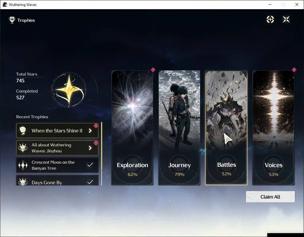Wuthering Waves Accounts Mid-Game NA|UL 47|3 Limited| [Aemeath RC1,Lupa,Changli]+Sign |DB Lv30|Female MC|Log Kuro|Check SS 5