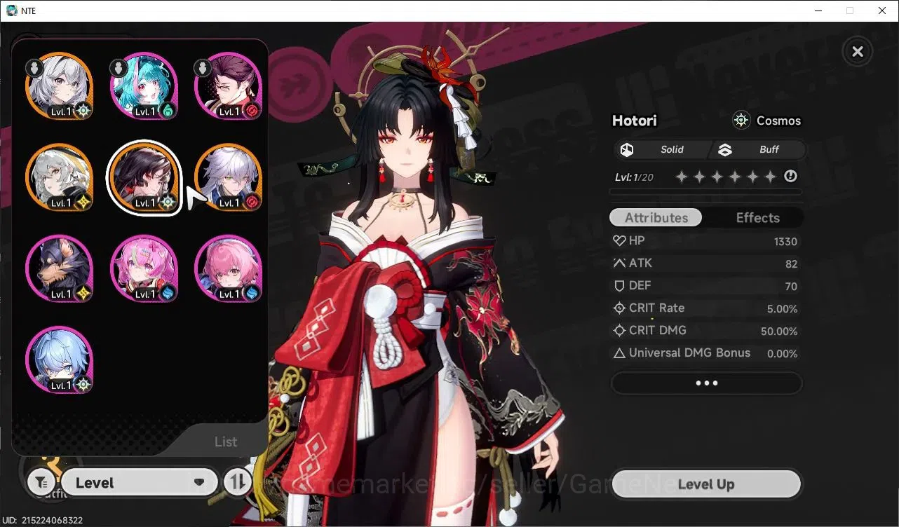 Neverness to Everness Accounts Global EU |HL 3| 3 SSR Hotori, Hathor, Baicang + S image 1