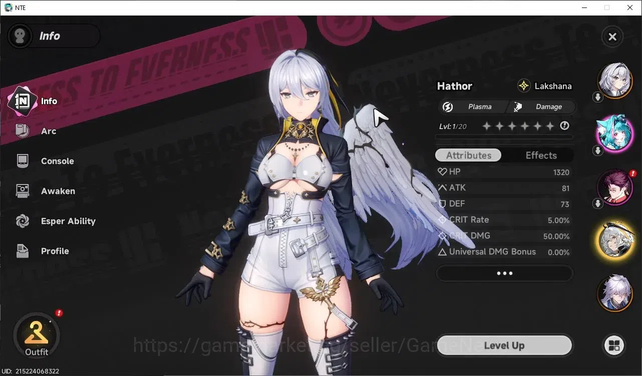 Neverness to Everness Accounts Global EU |HL 3| 3 SSR Hotori, Hathor, Baicang + S image 2