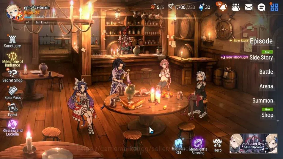 Epic Seven Accounts GLOBAL Unverif|New Era|3 ML(Belian,Lone Crescent B image 1