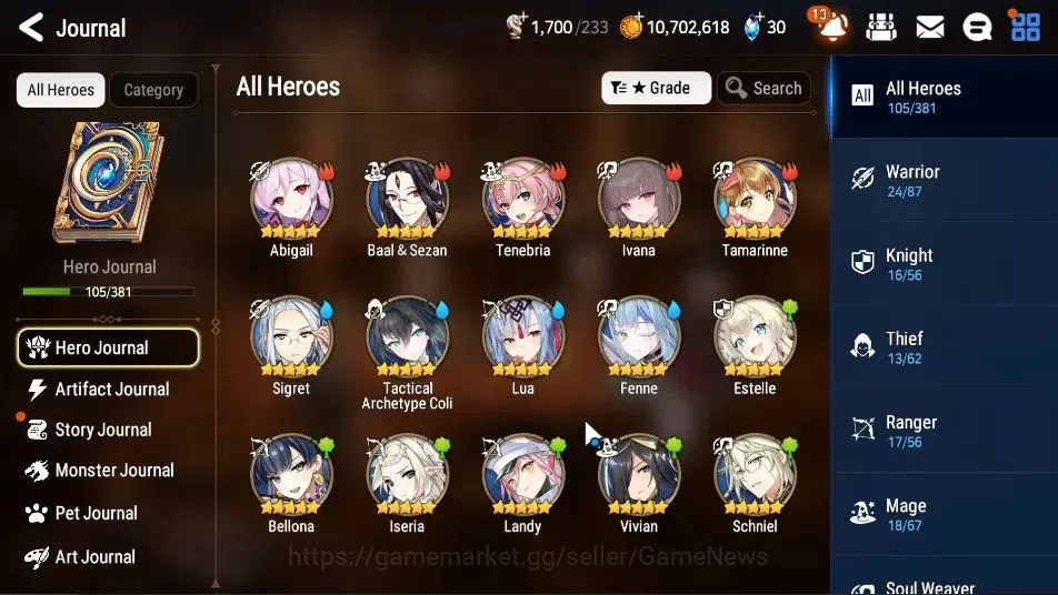 Epic Seven Accounts GLOBAL Unverif|New Era|3 ML(Belian,Lone Crescent B image 7