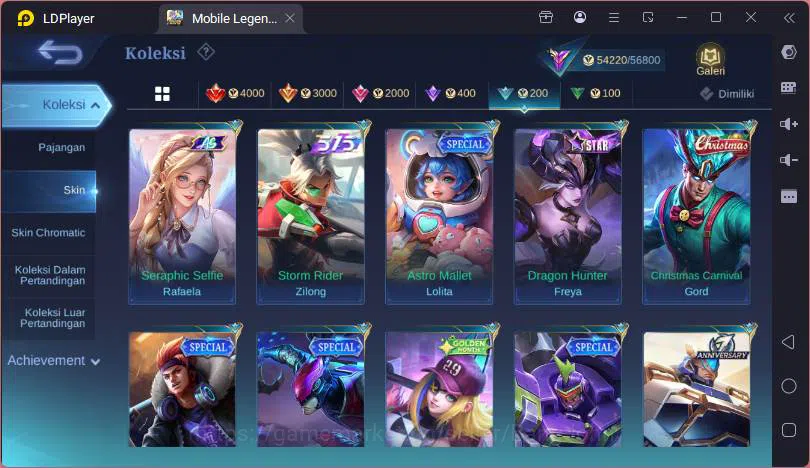 Mobile Legends: Bang Bang Accounts GLOBAL|Hero 131|Skin 256|Kof Karina,Lucky Lancelot image 11