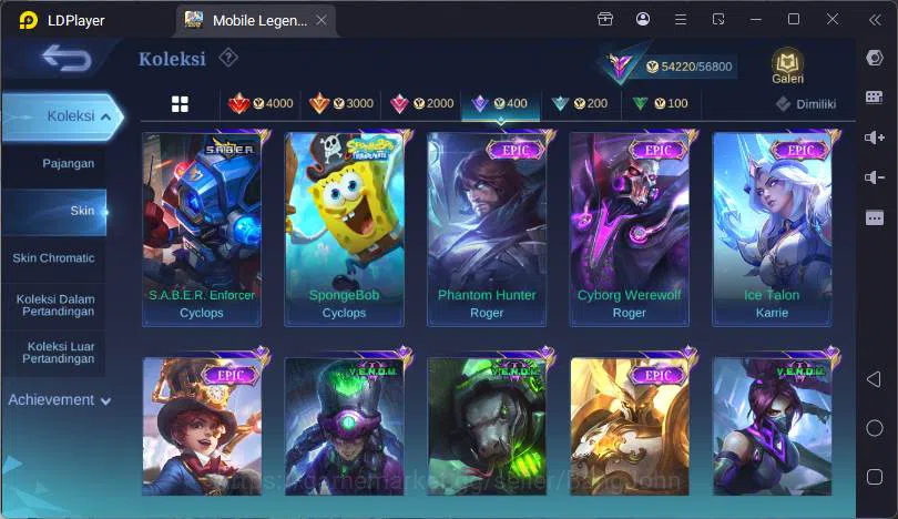 Mobile Legends: Bang Bang Accounts GLOBAL|Hero 131|Skin 256|Kof Karina,Lucky Lancelot image 15