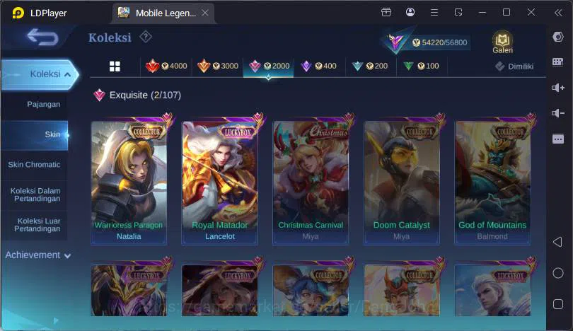 Mobile Legends: Bang Bang Accounts GLOBAL|Hero 131|Skin 256|Kof Karina,Lucky Lancelot image 18