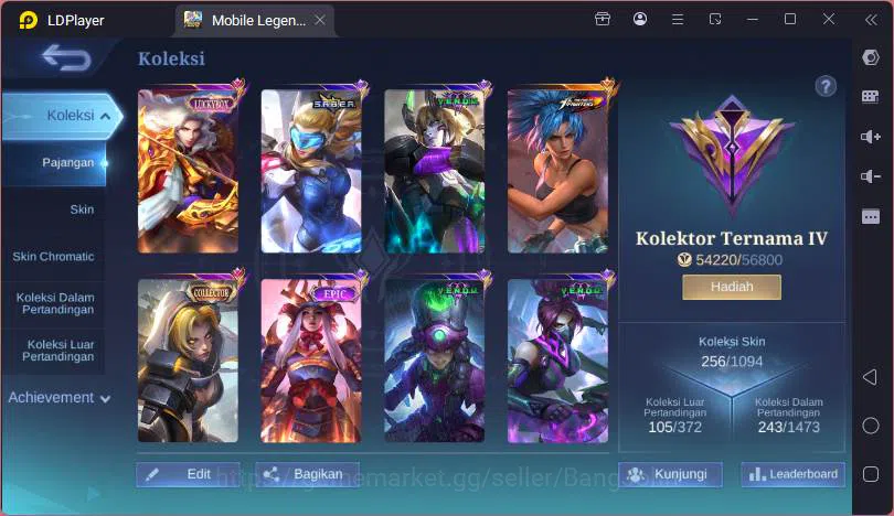 Mobile Legends: Bang Bang Accounts GLOBAL|Hero 131|Skin 256|Kof Karina,Lucky Lancelot image 20