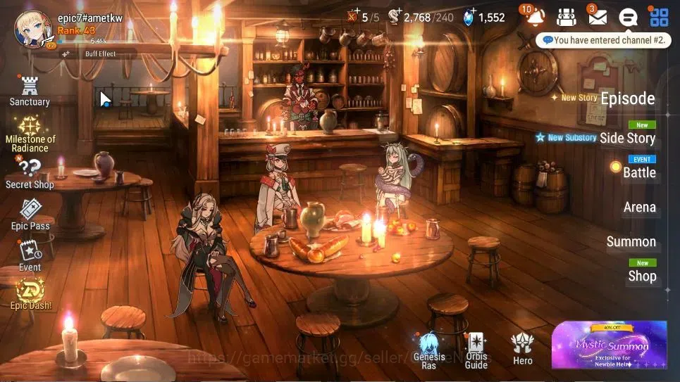 Epic Seven Accounts High-End Global UnVerif|NewEra|5 ML(NMLuna,Harsetti,Zio,etc)+Aby Fumyr,Setsuka,etc|Poh ON|Abyss F 1