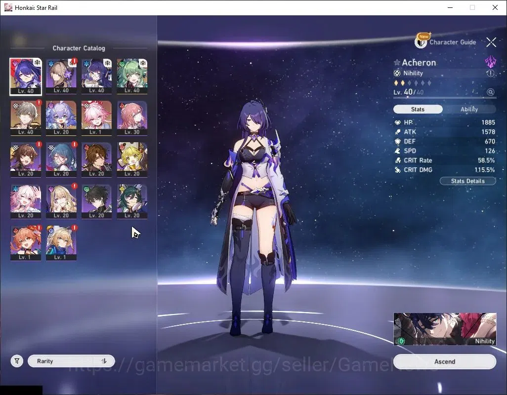 Honkai Star Rail Accounts Asia|TL 29|3 Limited| [Acheron,Evanescia,huohuo] | image 4
