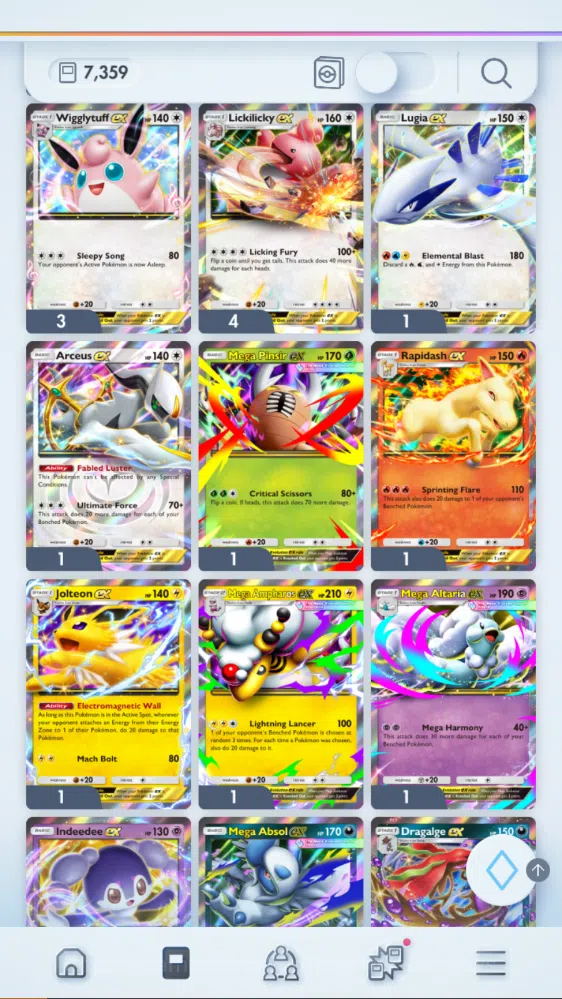 Pokémon TCG Pocket Accounts EN| 7k+Card|140+EX| 2 Crown (Lunala,PPoncho) 31Shi image 13