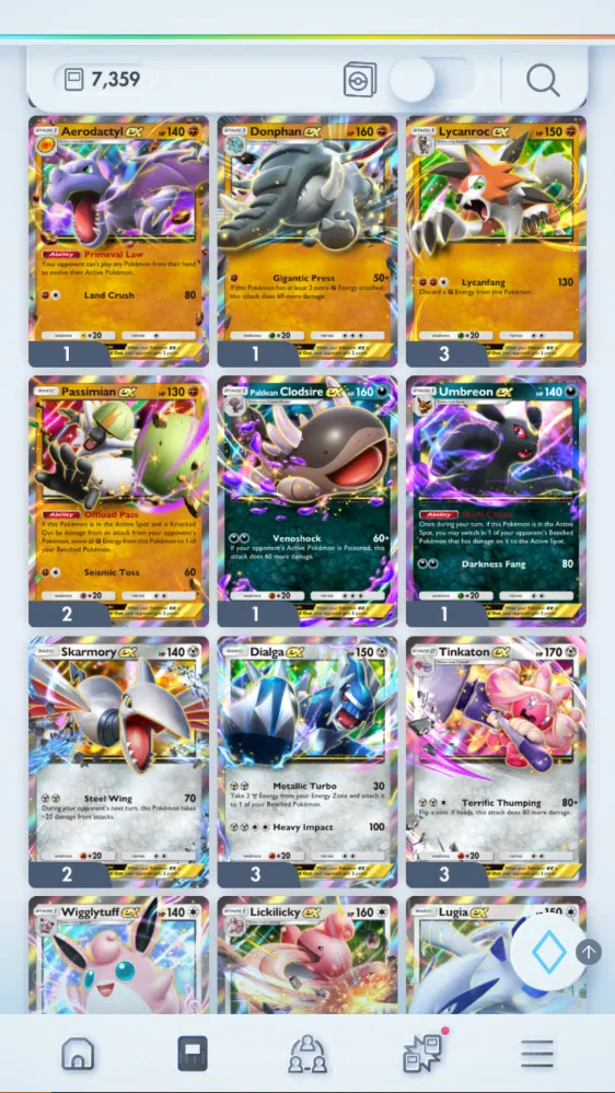 Pokémon TCG Pocket Accounts EN| 7k+Card|140+EX| 2 Crown (Lunala,PPoncho) 31Shi image 14