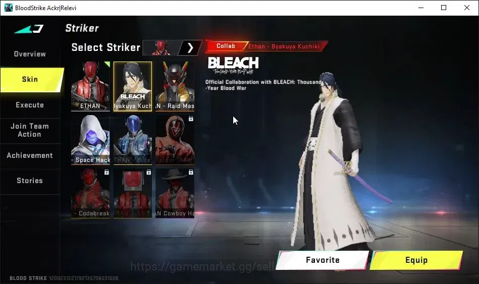Blood Strike Accounts ASIA|ETERNAL DEagle-Scorpius|Collab BLEACH[Byakuya image 3