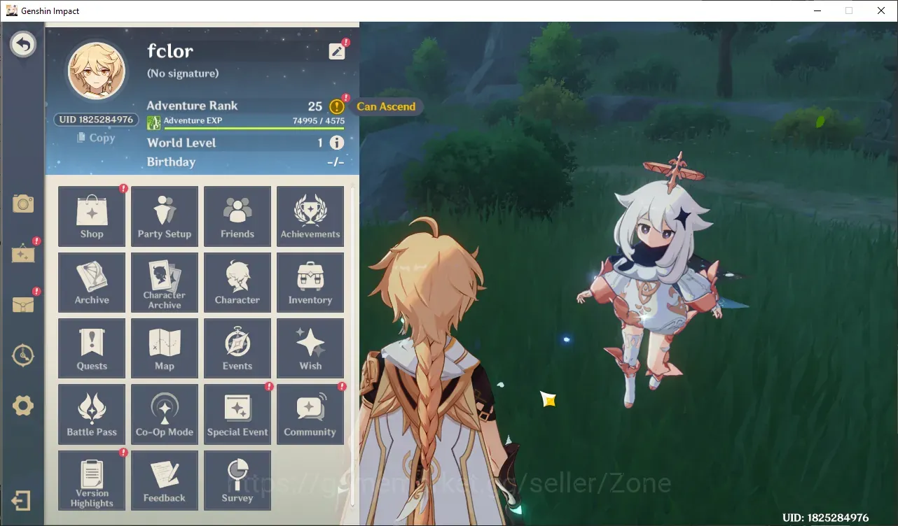 Genshin Impact Accounts Starter ASIA|AR 25|20 IF|Fresh Starter 1 Limited (Ineffa),Jean|MC Aether|Low Explore|User and BD 1