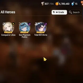 Epic Seven Accounts Starter GLOBAL UnVerif|NewEra|3 ML(Tidal Rift Elvira,Sea Phantom Politis,C lilias