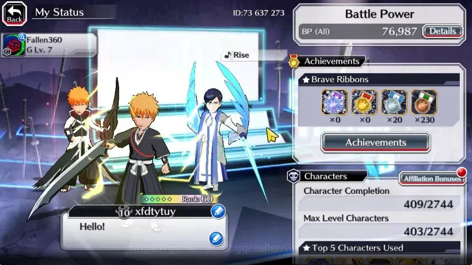 Bleach: Brave Souls Accounts [GLOBAL]20K Orbs+Fresh All Story|Fierce[Ichigo,Soi image 2