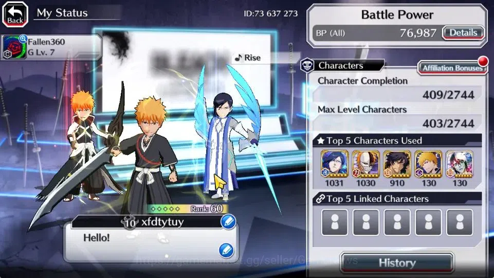 Bleach: Brave Souls Accounts [GLOBAL]20K Orbs+Fresh All Story|Fierce[Ichigo,Soi image 3