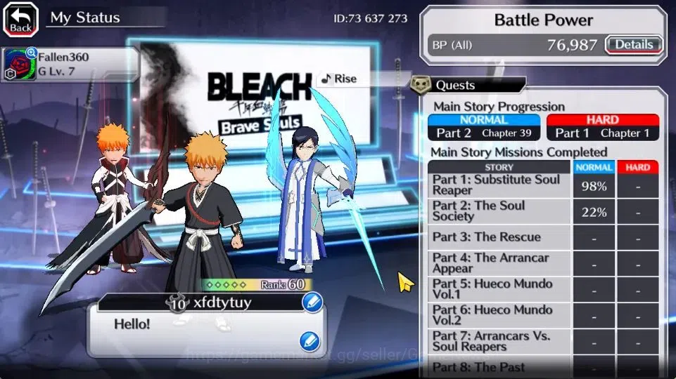 Bleach: Brave Souls Accounts [GLOBAL]20K Orbs+Fresh All Story|Fierce[Ichigo,Soi image 4