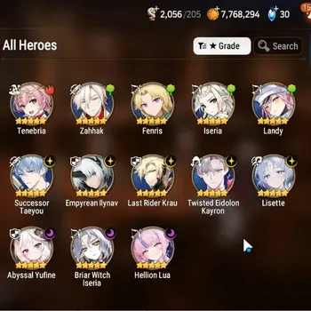 Epic Seven Accounts Starter Global|Unverif|Starter 8ML(Lisette,BW Iseria,Emp Ilynav,Abyss Yufine,and etc)|PoH+Bless ON|MoR