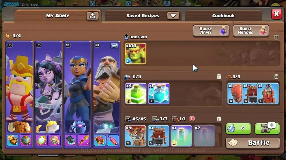 Clash of Clans Accounts High-End Lv 164|TH 15-LV 164|HH 9|LimitedSkin|BK 85,AQ 85,MP 60,GW 60,RC 31,DD 2|BM 30,BC 19|672 20