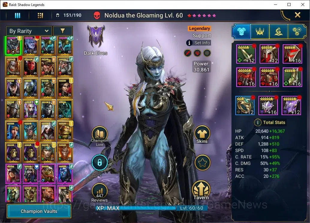 Raid: Shadow Legends Accounts Mid-Game Lv 44 931K Power|24 Legend (Ninja,NolDua,2 Lord 1