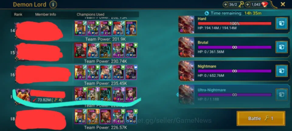 Raid: Shadow Legends Accounts Lv 52 1,43M Pwr|1 Myth Nais+29 Legend(Brogni,Edwar image 3