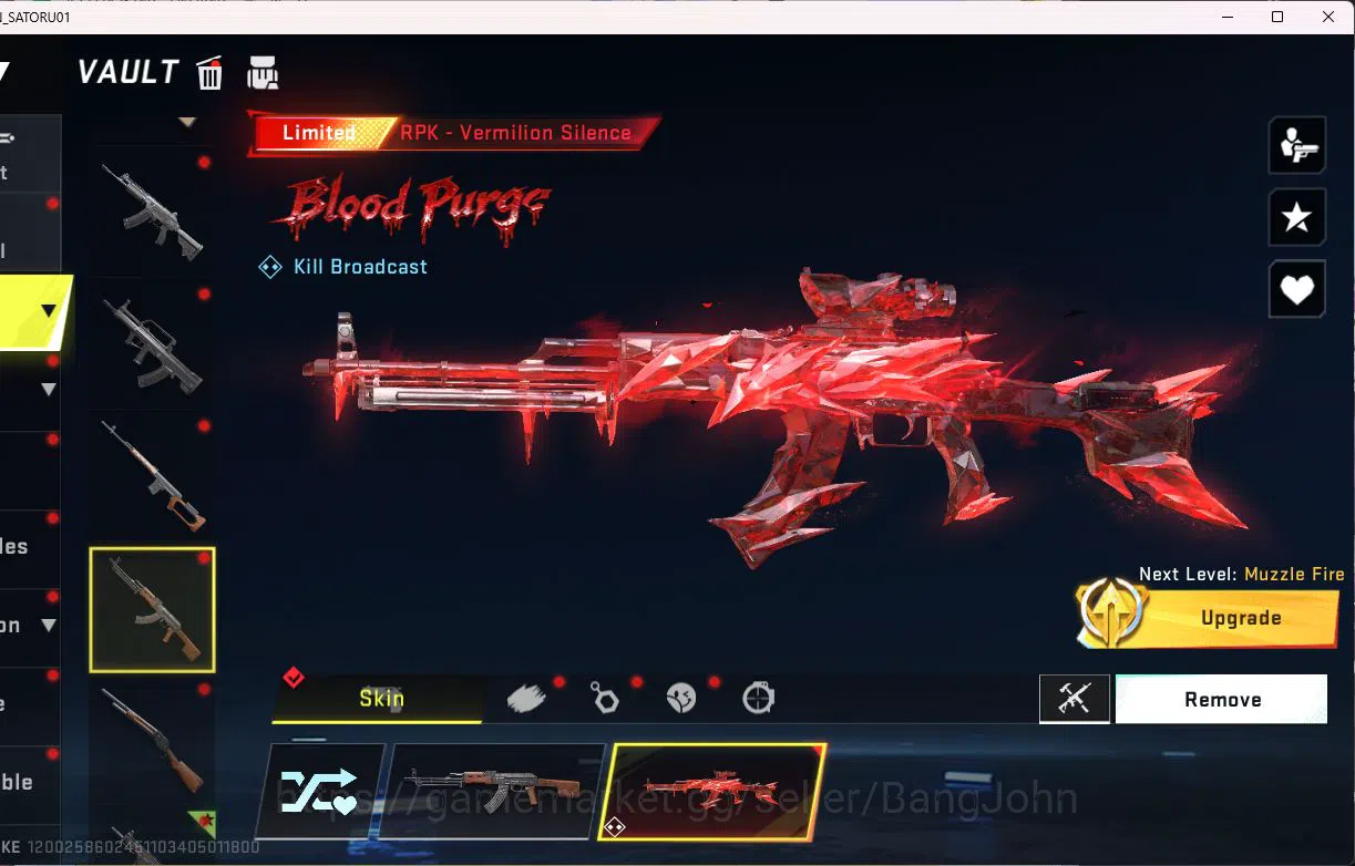 Blood Strike Accounts ASIA|EVOLVED=FAL|COLLAB=KAR98K,QBZ95|LIMITED=MP7,R image 11