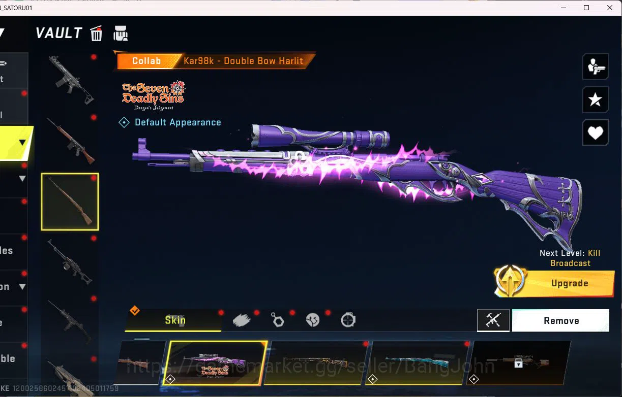 Blood Strike Accounts ASIA|EVOLVED=FAL|COLLAB=KAR98K,QBZ95|LIMITED=MP7,R image 13