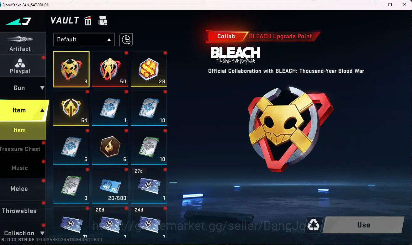 Blood Strike Accounts ASIA|EVOLVED=FAL|COLLAB=KAR98K,QBZ95|LIMITED=MP7,R image 7