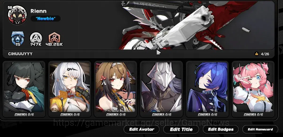 Zenless Zone Zero Accounts ASIA|IK 58|2,6K Polyc|12 LMT,3 VH YSG PremTeam[(YS image 4