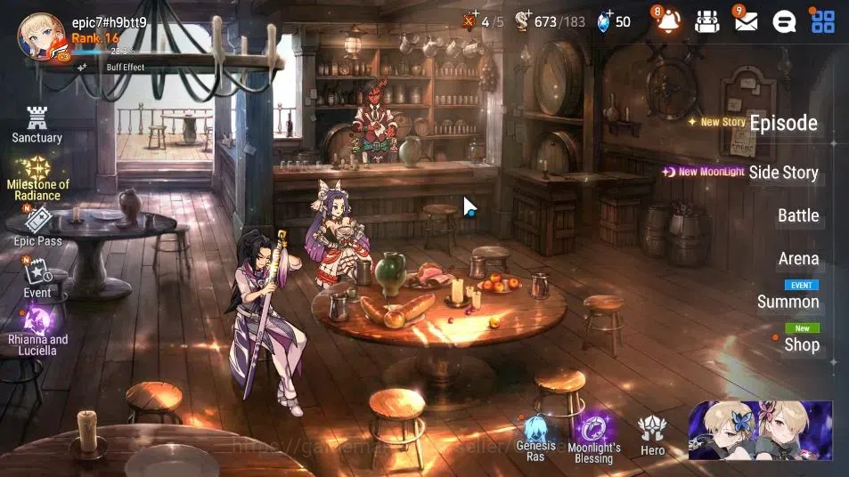 Epic Seven Accounts GLOBAL UnVerif|New Era| 2 ML (Rhiana & Luciel,Zio) image 1