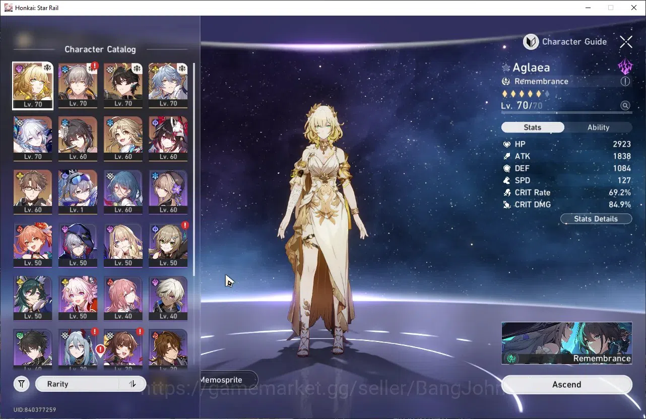 Honkai Star Rail Accounts ASIA | TL 53, Aglaea, Yao Guang , Dan Heng IL, Rua image 11