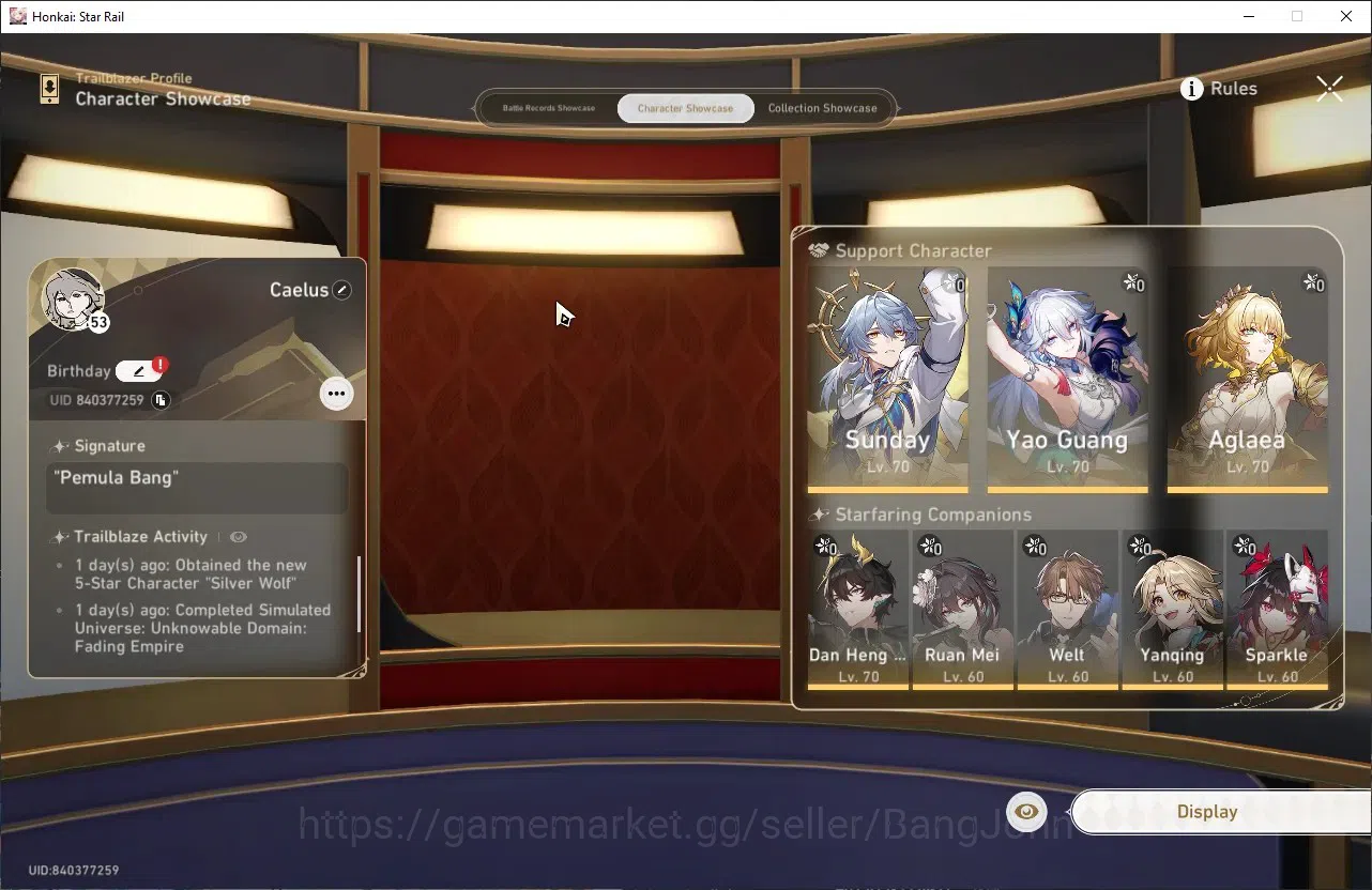 Honkai Star Rail Accounts ASIA | TL 53, Aglaea, Yao Guang , Dan Heng IL, Rua image 13