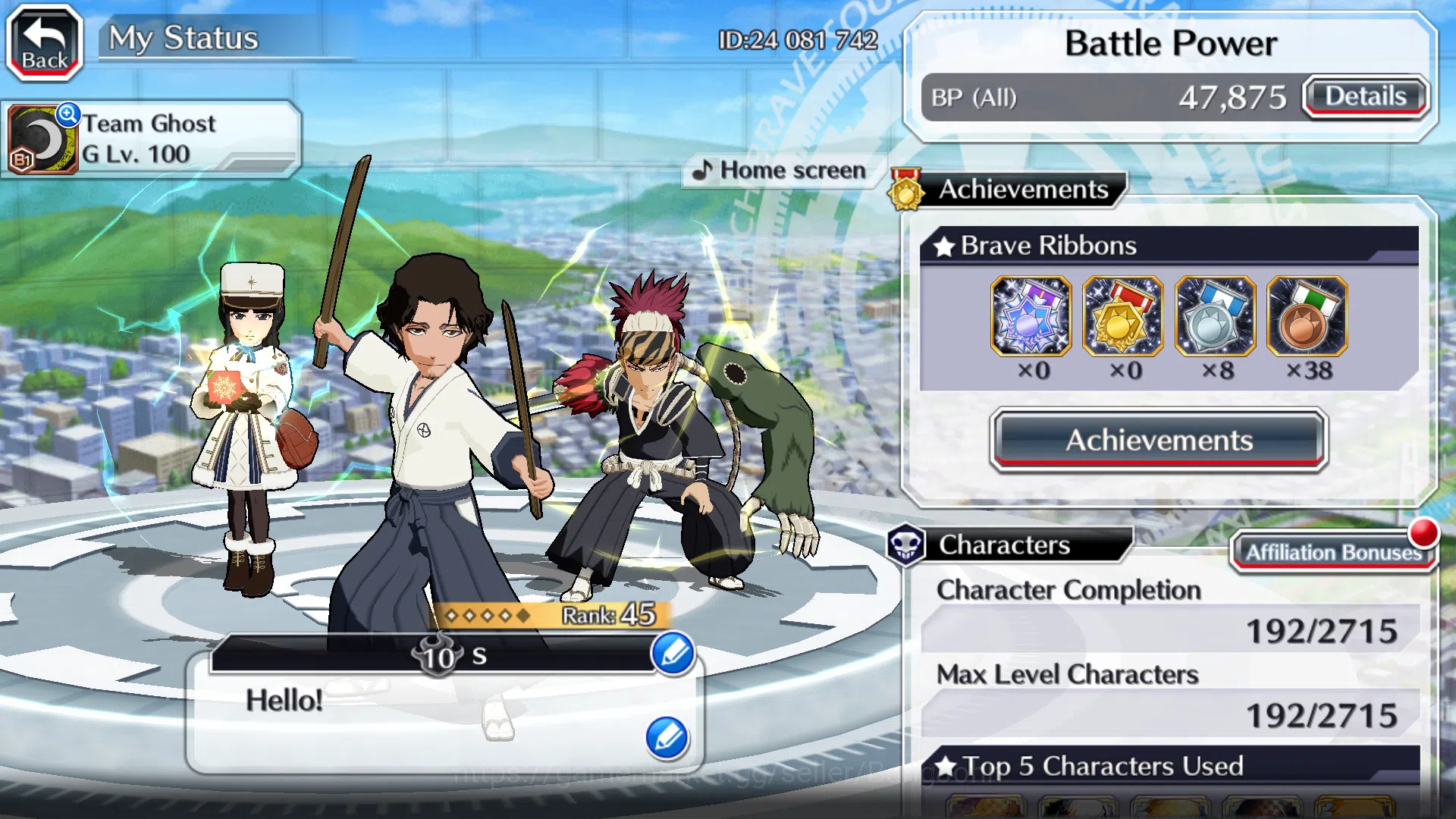 Bleach: Brave Souls Accounts Starter GLOBAL]6K Orb+Fresh All Story|SoulReaper Shunsui,Renji Tybw25&24NemuChristmast,Renewed 2