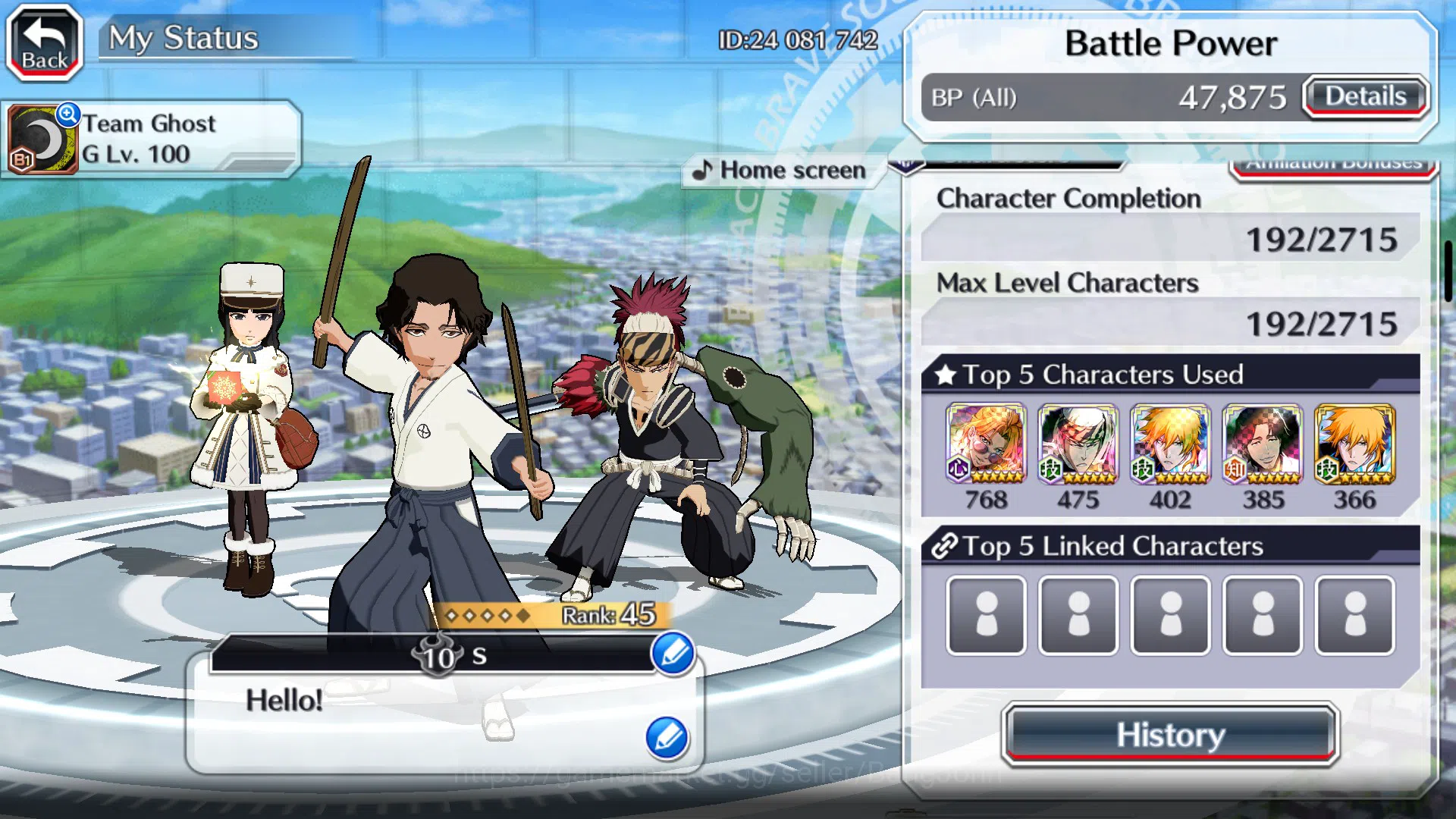 Bleach: Brave Souls Accounts Starter GLOBAL]6K Orb+Fresh All Story|SoulReaper Shunsui,Renji Tybw25&24NemuChristmast,Renewed 3