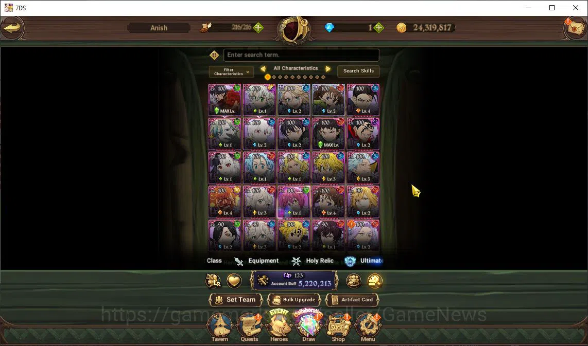 The Seven Deadly Sins: Grand Cross Accounts Global|5,2M CC|2 LR+6 UR+Collab FF,ReZero|Madness2 image 18