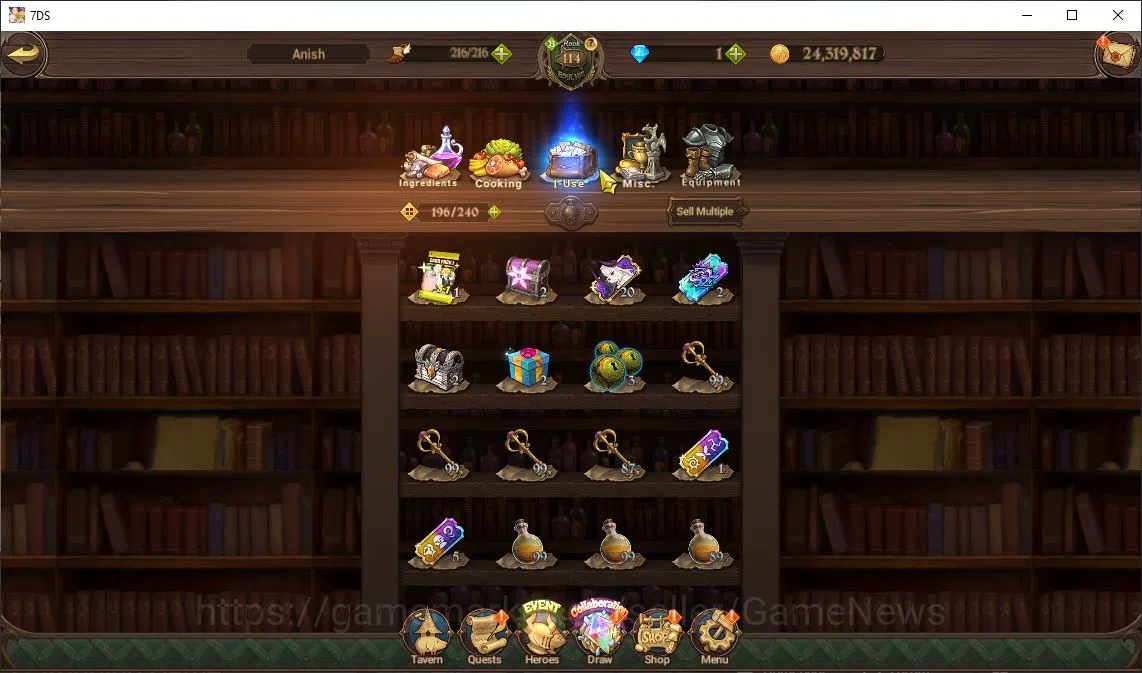 The Seven Deadly Sins: Grand Cross Accounts Global|5,2M CC|2 LR+6 UR+Collab FF,ReZero|Madness2 image 4