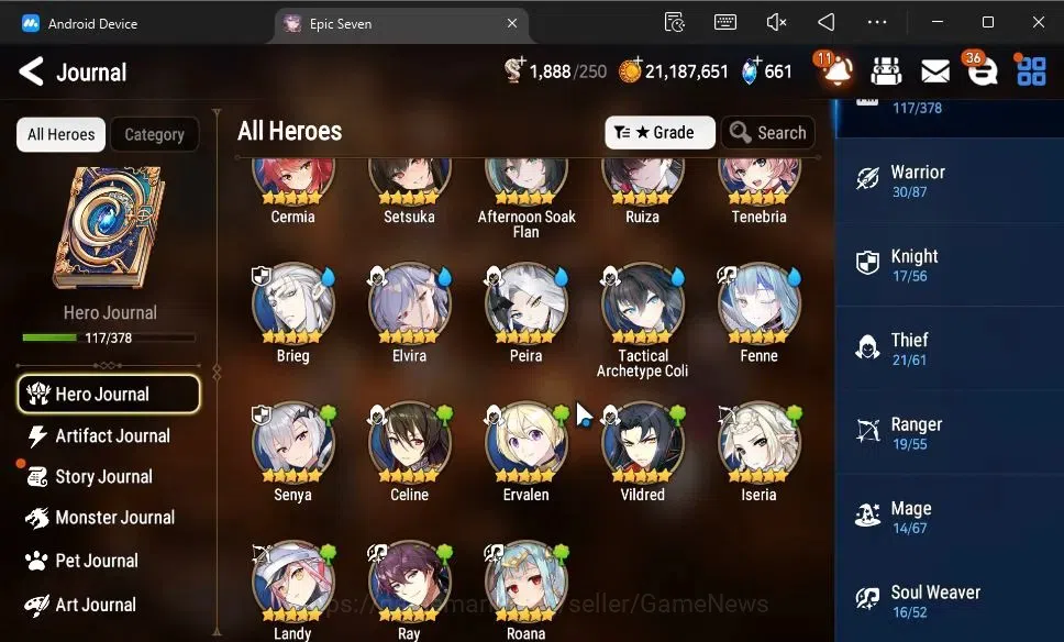 Epic Seven Accounts GLOBAL Unverif|New Era|6 ML(Salome,J Kise,B Hwayou image 7