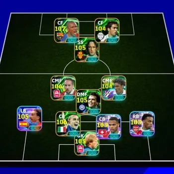 eFootball Accounts Legends & Iconic Players 3242 team strength