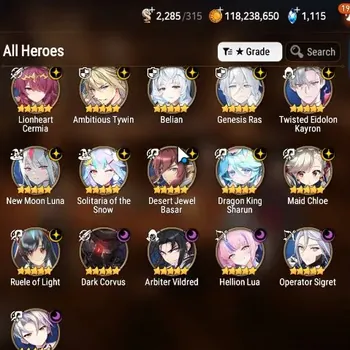 Epic Seven Accounts Starter Asia Unverif|16ML(DKSharun,Arby,LCermia,Belian,G.Ras,Etc.)|Theater Locked|PoH ON|MoR 62|MM