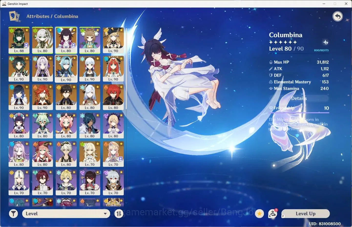 Genshin Impact Accounts Others Asia |AR 60|14 Limit+3 Sign|Mavuika,Yelan,NilouC1,Nahida+6 Charstd|MC Female|3 (*5 Wpn) Aqua 2