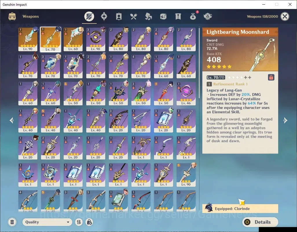 Genshin Impact Accounts ASIA|AR 56|6 Limited + 3 (*5Weap)|Flins,Columbina, image 11