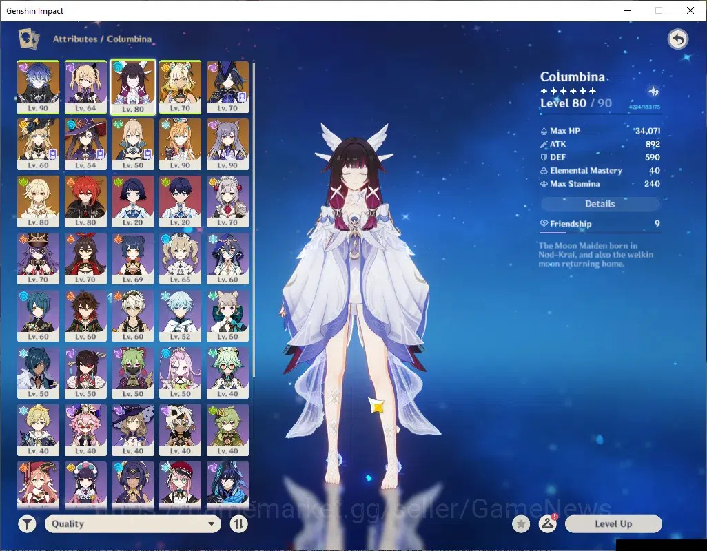 Genshin Impact Accounts ASIA|AR 56|6 Limited + 3 (*5Weap)|Flins,Columbina, image 4