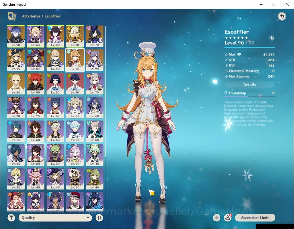 Genshin Impact Accounts ASIA|AR 56|6 Limited + 3 (*5Weap)|Flins,Columbina, image 8