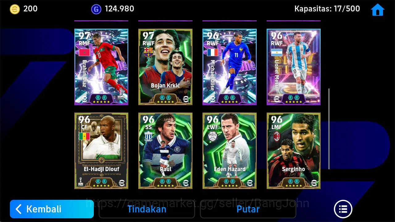 eFootball Accounts Others power 3179 | mbappe show, Riccardo ferri legend, Xabi Alonso, Neymar, brahim diaz show, Bojan 5